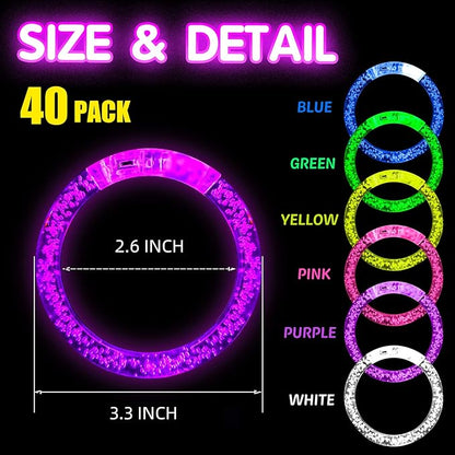 90 PCS Led Glow Sticks Bracelets Glow In the Dark Party Supplies, Light Up Bracelets Glow Party Favors for Kids Adults, Party Supplies for Christmas, Halloween, New Year Party Light Up Toys Gifts (90)