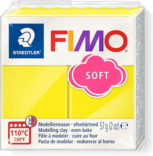 Staedtler FIMO Soft Polymer Clay - -Oven Bake Clay for Jewelry, Sculpting, Crafting, Lemon 8020-10