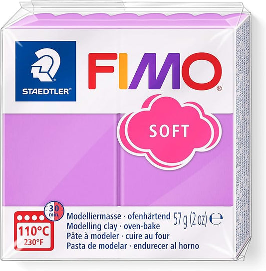 Staedtler FIMO Soft Polymer Clay - -Oven Bake Clay for Jewelry, Sculpting, Crafting, Lavender 8020-62