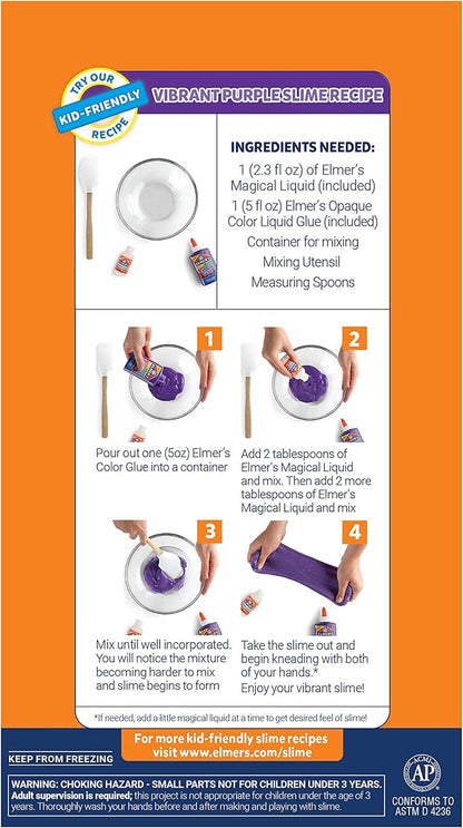 Elmer's Color Slime Kit, 2-Count + 2-Activator, Pink/Purple