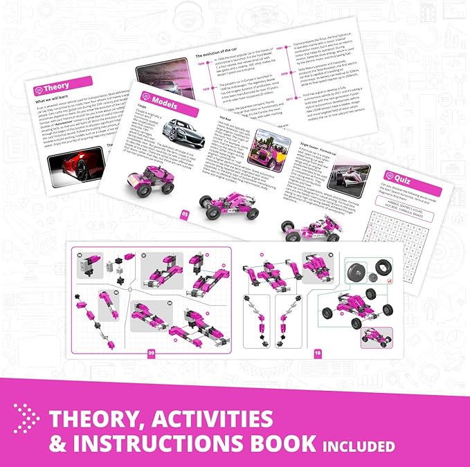 Engino STEM Maker Girl, 20-Model Set, Engineering Toys for Girls, STEM Building Toys, Educational Set for Kids 7+, Gift for Girls