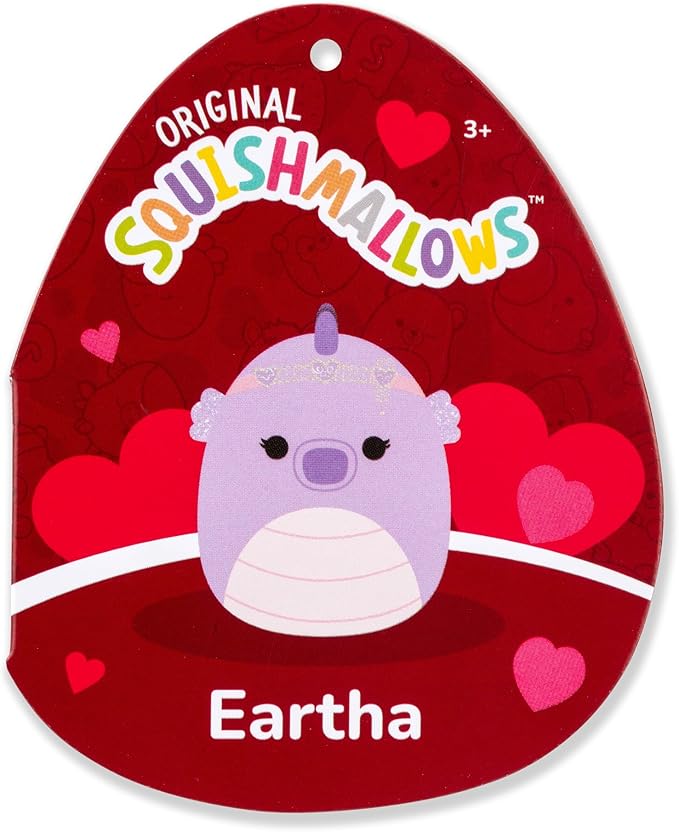 Squishmallows Original 12in Eartha The Purple Seahorse with Silver Headband – Official Jazwares Valentine Plush (Medium)