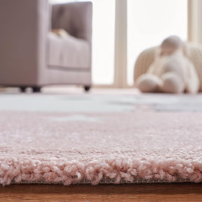 SAFAVIEH Carousel Kids Collection Area Rug - 8' x 10', Pink & White, Koala Design, Non-Shedding & Easy Care, Ideal for High Traffic Areas for Boys & Girls in Playroom, Nursery, Bedroom (CRK195U)