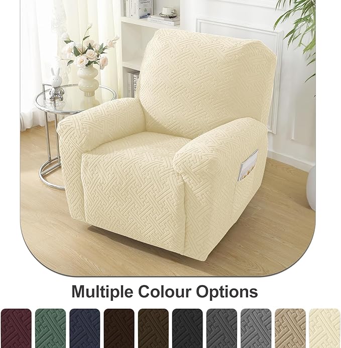 NORTHERN BROTHERS Recliner Chair Covers, Lazy Boy Recliner Covers, Stretchy Cover for Recliner Chairs, Beige