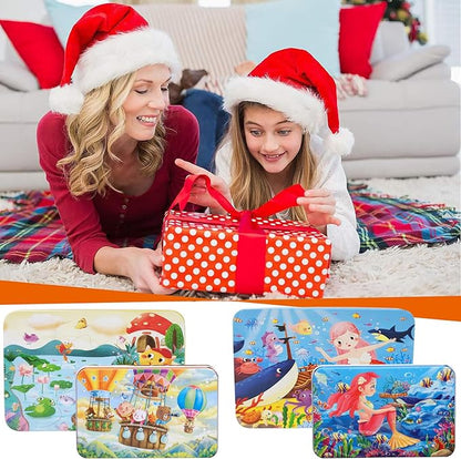 100PCS Kids Puzzles Wooden Block Jigsaw Puzzles for Kids Ages 6-8 8-10 10-12 Educational Learning Toys Set for Boys and Girls(Cat)