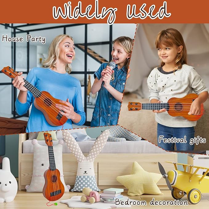 Kids Toy Ukulele Guitar,17 Inch Classical Guitar Musical Toy,4 Strings Guitar Ukulele Educational Learning Toy for Toddlers and Preschoolers