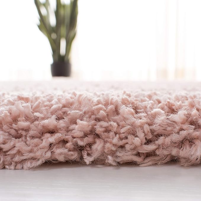 SAFAVIEH Royal Shag Collection Runner Rug - 2'2" x 8', Plum, Non-Shedding & Easy Care, 2-inch Thick Ideal for High Traffic Areas in Living Room, Bedroom (RYG115U)