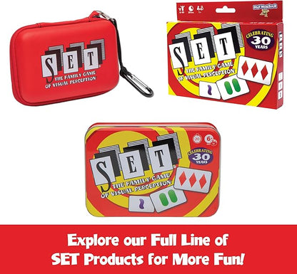 SET Enterprises SET - The Family Card Game of Visual Perception - Race to Find The Matches, For Ages 8+,81 Cards, Rules included
