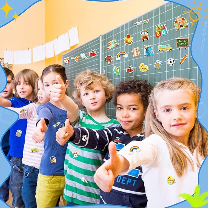 JULBEAR Back to School Foam Sticker, 300Pcs Bulk Cute Colorful Self-Adhesive Campus Themed Foam Stickers for Kids School Party Classroom Decoration DIY Crafts Favor Supplies（25 Design）