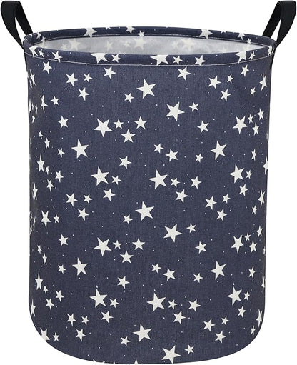 Star Laundry Hamper,Kids Laundry Basket CollapsibleBoys and Girls Storage Baskets for Home Decor,Office,Toy Organizer,(Blue Star)