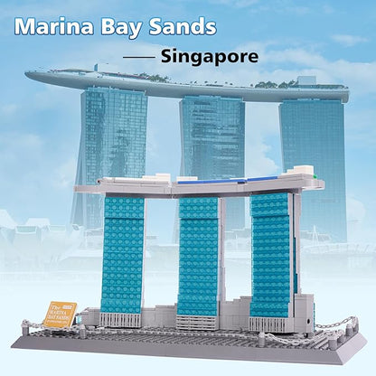 Oichy Building Blocks Set, Marina Bay Sands Architecture Model Kits Collection Toy Building Sets for Adults and Kids(881 PCS)