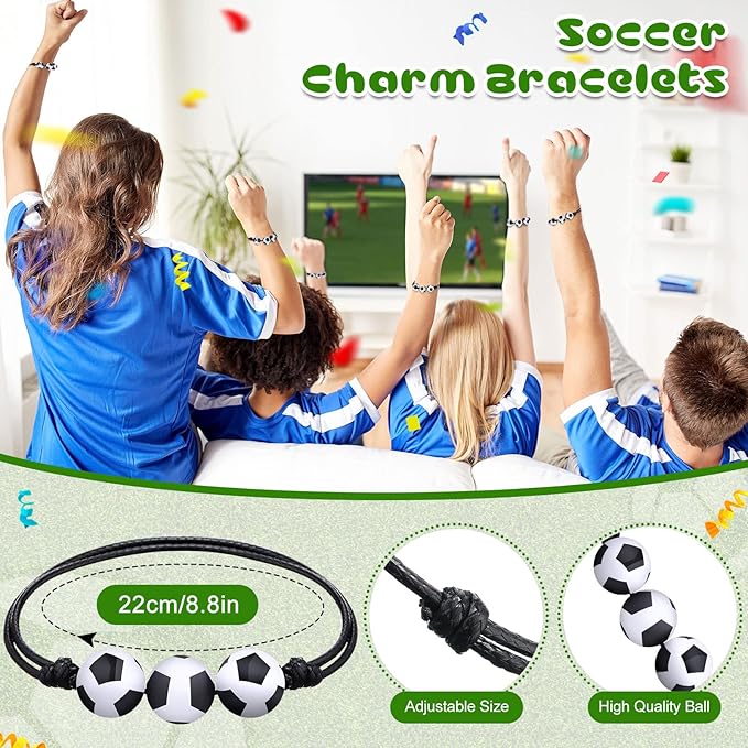 86 Pcs Soccer Party Favors, 50 Sheets Soccer Stickers, 12 Sports Stress Ball, Mini Foam Soccer Ball, 12 Soccer Charm Bracelets, 12 Soccer Scrunchie Soccer Gifts for Soccer Birthday Party Supplies