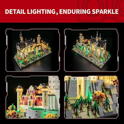 BRIKSMAX 2.0 Light Kit Compatible with Lego Architecture Neuschwanstein Castle 21063 Building Sets- LED Lighting Kits (Accessories Only), Cable-Hiding Tech for Display, Gifts & Collectors