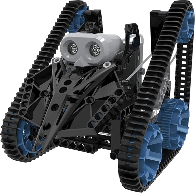 Thames & Kosmos | Robotics Smart Machines: Tracks & Treads | for Kids 8+ | STEM Kit Builds 8 Robots | Color Manual to Help with Assembly | Requires Tablet or Smartphone | Parents' Choice Silver Award