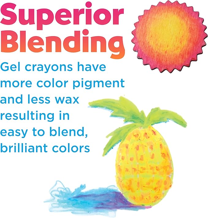 Faber-Castell Neon Gel Crayons: 6 Jumbo Gel Crayons in Durable Storage Case: Toddler Art Supplies for Coloring, Twistable Crayons for Kids Drawing Supplies Ages 3-4+