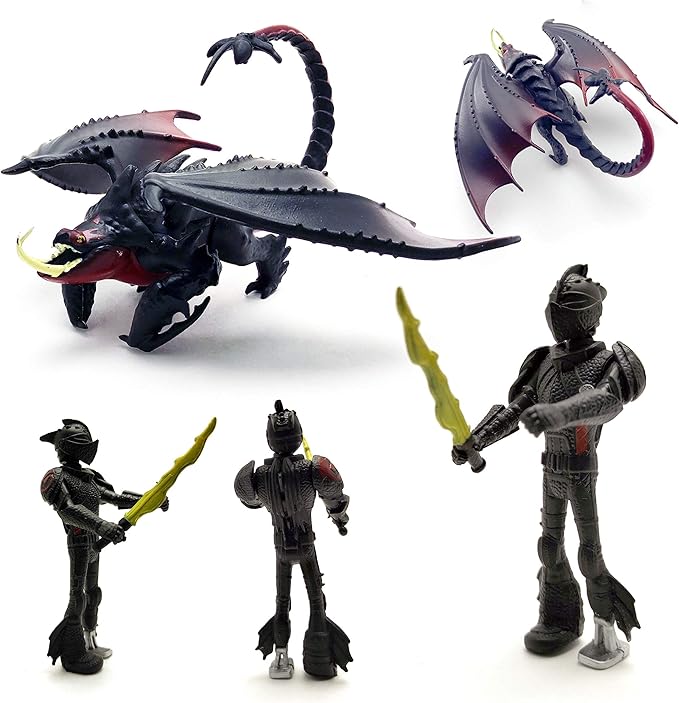 Toysvill Vikings & Dragon Toys Action Figures (Light Fury, Night Fury, Deathgripper, Monstrous Nightmare, Deadly Nadder, Hiccup, Astrid Hofferson, Snotlout Jorgenson) SET 8 PCS