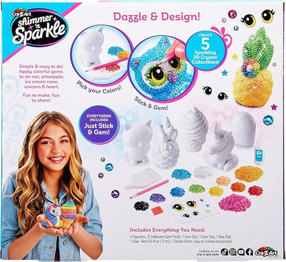 Shimmer ‘n Sparkle3D Crystal Gem Creations - Crystal Figurine Collectible Arts and Crafts for Ages 8 and up