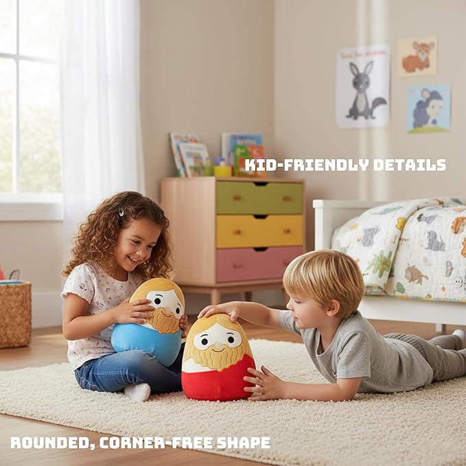 Jesus Plush Toy - Religious Stuffed Doll - Jesus Plush Pillow - Faithful Lovers and Easter Basket Stuffed Gift (Blue)