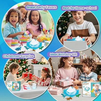 3 in 1 Dinosaur Soap Making Craft Kit Kids Toy, STEM Art and Craft Science Toy for Toddler, Dig Soap with Silicone Mold,Fragrances, Best Educational Craft Activity, Birthday Easter Gift for Girl Boy