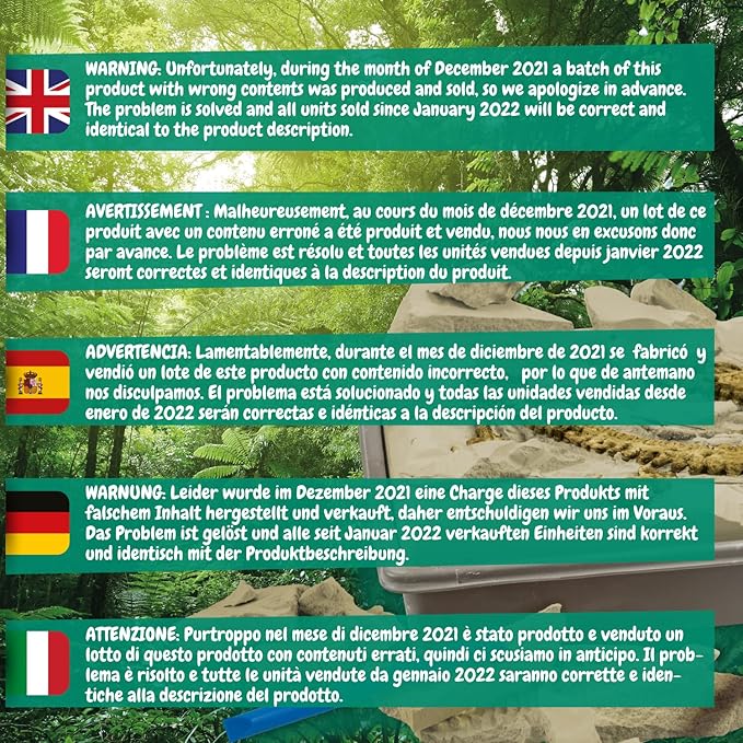 Science4you Dinosaur Fossil Excavation Kit 4 in 1 - Fossil Digging Kit for Kids, Build 4 Dinosaur Fossils, 46 Pieces, Archeology Set, Hunting Kit - Dinosaur Toys, Games for Boys and Girls Age 6+