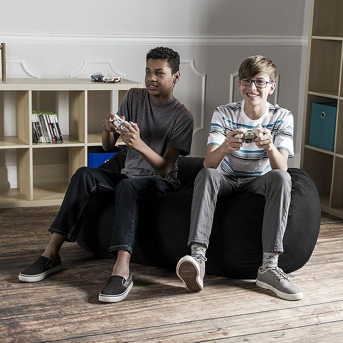 Jaxx Sofa Saxx Bean Bag Lounger, 4-Feet, Black