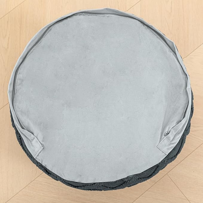 Round Pouf Ottoman Boho Poof Home Decor Floor Pouffe Handmade Circular Ottoman Footrest for Bedroom Foot Stool Poufs for Living Room 20x20x14 Inches