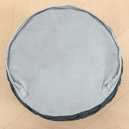 Round Pouf Ottoman Boho Poof Home Decor Floor Pouffe Handmade Circular Ottoman Footrest for Bedroom Foot Stool Poufs for Living Room 20x20x14 Inches