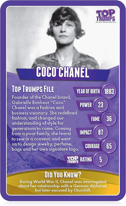 Top Trumps Card Game Great Women - Family Games For Kids and Adults - Learning Games - Kids Card Games for 2 Players and more - Kid War Games - Card Wars - For 6 plus kids