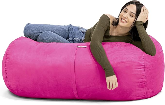Jaxx Sofa Saxx Bean Bag Lounger, 4-Feet, 4-foot, Fuchsia