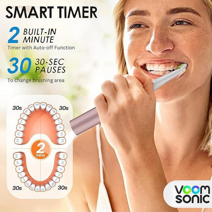 Voom Sonic Go 1 Series Travel Electric Toothbrush, Travel Toothbrush (Dentist Recommended) - Battery Operated Toothbrush for Adults & Kids, Sonic Toothbrush, Portable w/ 2 Minute Timer