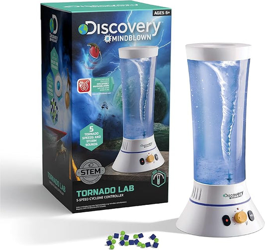 Discovery #MINDBLOWN Tornado Lab, 5-Speed Cyclone Controller, Educational Learning Activity Kit, Fun and Exciting Toy, STEM Experiment Set for Boys, Girls, Kids Ages 6+