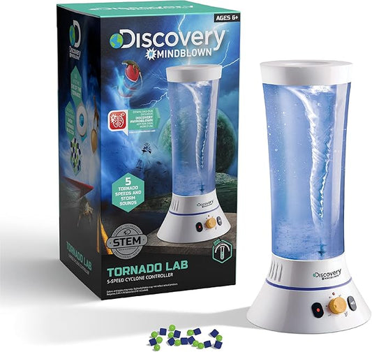 Discovery #MINDBLOWN Tornado Lab, 5-Speed Cyclone Controller, Educational Learning Activity Kit, Fun and Exciting Toy, STEM Experiment Set for Boys, Girls, Kids Ages 6+