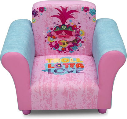 Delta Children Kids Character Upholstered Chair, Trolls World Tour