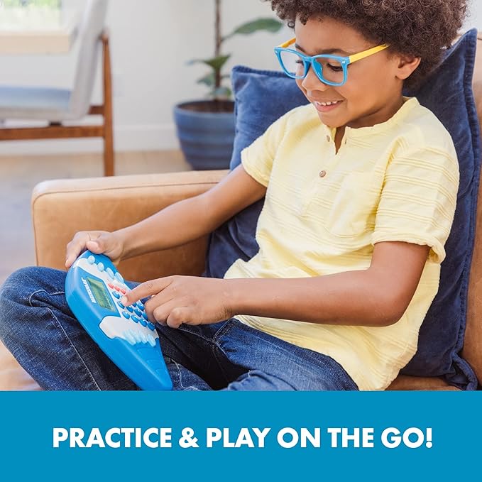 Educational Insights MathShark Digital Math Game, Handheld Electronic Math Learning Game For Kids, Ages 6+