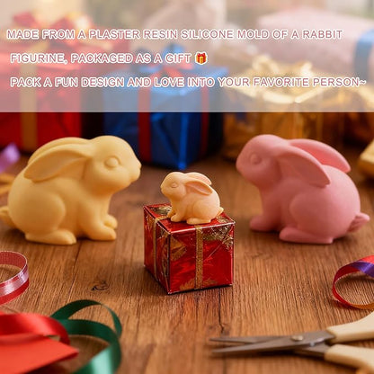 2Pcs Easter Rabbit Epoxy Resin Casting Silicone Molds 3D Cute Bunny Candle Molds for DIY Home Decoration Soap Making Candlestick Plaster Cement Concrete Art Craft Projects Party Favors
