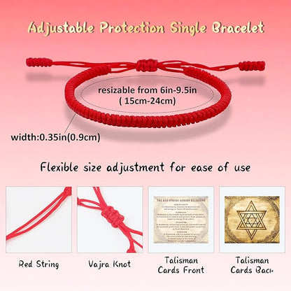 DAYANEY Red Bracelet for Women, Red String Bracelet for Protection as Girl Easter Basket Stuffers, Matching Jewelry for Couple, Christian Mens Good Luck Gifts Kabbalah Baby Braclets for Infant Kids