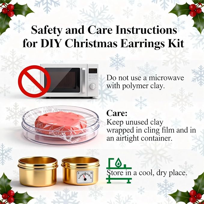 Imaginovelty Polymer Clay Earring Making & Jewelry Kit Oven Bake Polymer Clay Kit for Adults DIY Oven Clay Sets Jewelry Making Kits for Adults