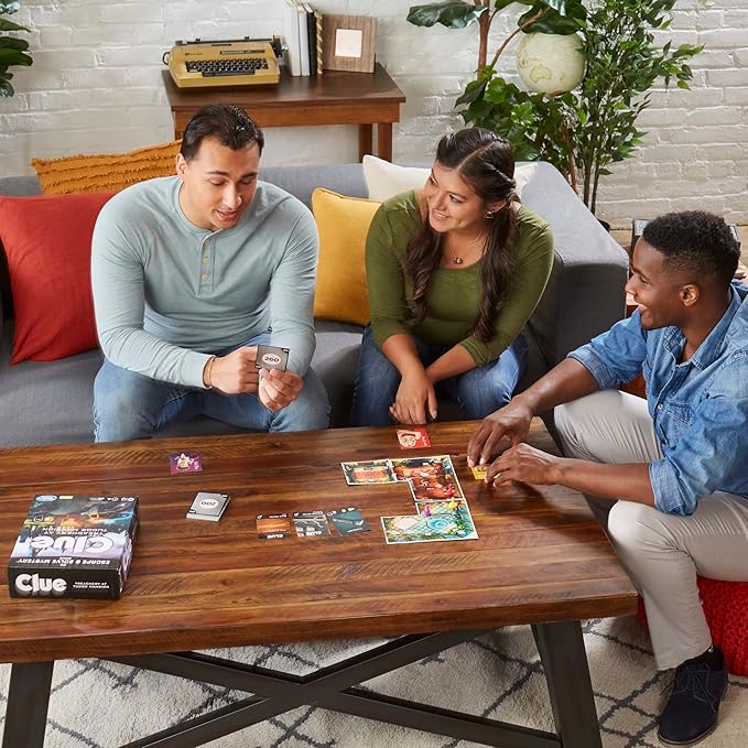 Clue Board Game Treachery at Tudor Mansion, Escape Room Game, Cooperative Family Murder Mystery Games, Ages 10 and up, 1-6 Players