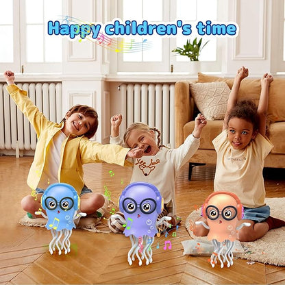 Baby Toy Jellydancer, Crawling Jellydancer Tummy Time Toy Kids Fidget Toy for Girls 3-6 Boys 6-12,Magic Dancing Loud Music Crawling Toys for 3 4 5 6 7 8 Year Old Children Birthday Gifts