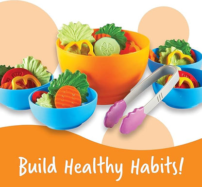 Learning Resources New Sprouts Garden Fresh Salad Set - 38 Pieces, Ages 18+ Months Pretend Play Food, Play Food for Toddlers, Toddler Kitchen Play Toys