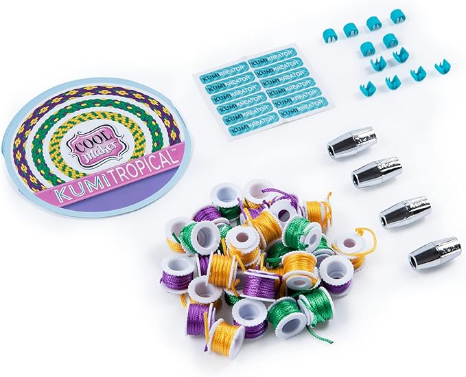 Cool Maker, KumiKreator Tropics Mini Fashion Pack Refill, Friendship Bracelet Activity Kit