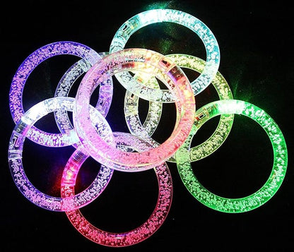 12pcs Glow Bracelets with 12pcs Spare Batteries Glow in The Dark Bracelets Toys for Party Favors
