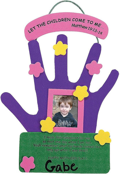 Fun Express Mother's Day Hand Keepsake Craft Kit - Makes 12 - DIY Craft Gifts from Kids to Mom