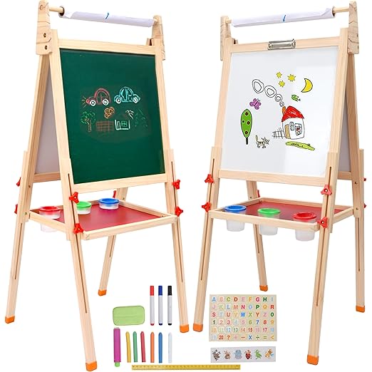 Childlike Behavior | Wooden Easel Stand - Sign Holder Stand - Poster Stands for Display - Painting Holder for Events and Decor - Adjustable and Portable Easel - Suitable for Wedding & Party Display