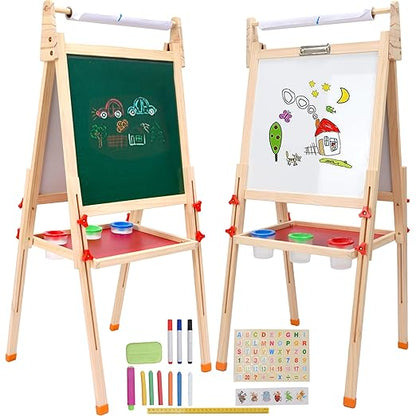 Childlike Behavior | Wooden Easel Stand - Sign Holder Stand - Poster Stands for Display - Painting Holder for Events and Decor - Adjustable and Portable Easel - Suitable for Wedding & Party Display
