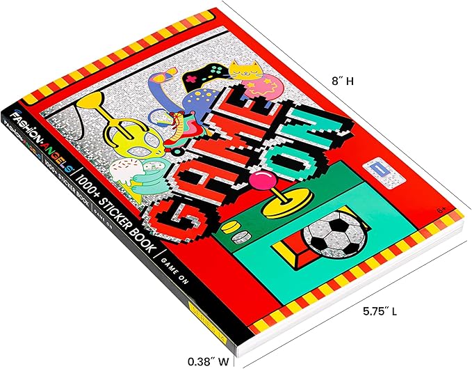 Fashion Angels 1,000+ Game On Sticker Book, Includes Fun & Colorful Craft Gaming Stickers, Ideal for Accessorizing Kids & Teens Notebooks, Journals & More