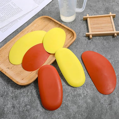 6 Pack Pottery Ribs Soft Rubber Pottery Rib Mud Tools Ceramic Sculpture Modeling Cutter Clay Scraper Crafts Shaping Tool Set for Smooth Finishing and Removing Finger Marks, 3 Different Sizes