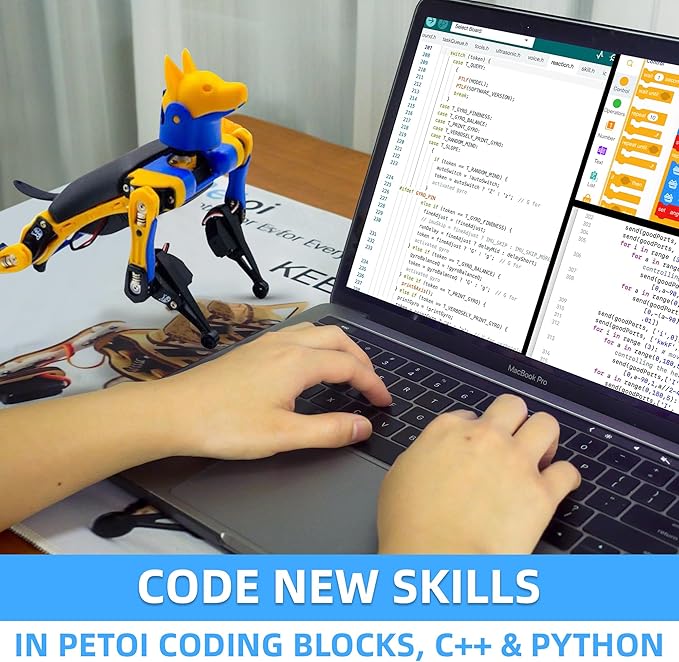 Bittle Robot Dog Kit(Construction) | Coding Smart Robot Pet, Quadruped Robot Kit for STEM & Robotics Education | Programmable Open Source, App Control IoT Robot for Engineers, Geeks, & Students