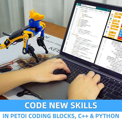 Bittle Robot Dog Kit(Construction) | Coding Smart Robot Pet, Quadruped Robot Kit for STEM & Robotics Education | Programmable Open Source, App Control IoT Robot for Engineers, Geeks, & Students