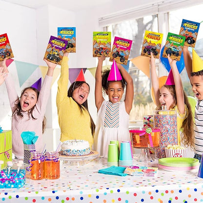 Honoson 24 Pcs Kids Coloring Books Animals Truck Coloring Books Bulk Jungle Animals Party Favors Mini DIY Art Drawing Book for Birthday Gifts Classroom Jungle Party Supplies (Truck Style)